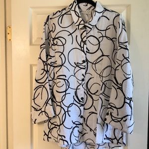 Habitat blouse. Crinkle fabric. L. Like new.